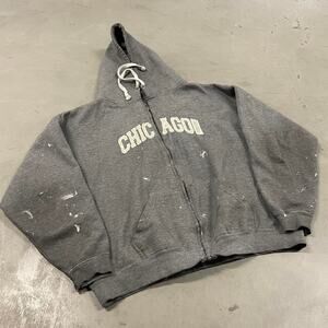 vintage y2k thrashed Chicago hoodie